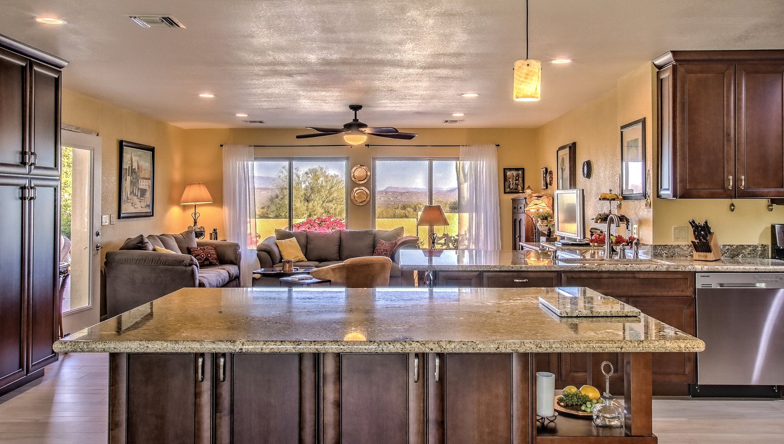 Open-concept kitchen and great room remodel in Mesa, AZ